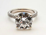 4.23 Carat Lab Grown Diamond 18k White Gold 5.4g Ring Size 6 Do0125ixzxde