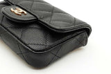 Chanel Black Caviar Quilted Leather Mini Chain Belt Bag Eb1125oexzde