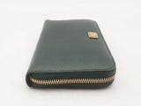 Dolce & Gabbana Leather Zip Around Green Wallet Sd0725lrzsa