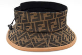 Fendi Zucca Ff Logo Jacquard Canvas Sun Visor Hat Eb0526lrxde