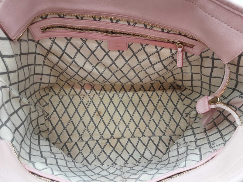 Mcm Toni Visetos Powder Pink Shopper Tote Bag Sd1025lrzde