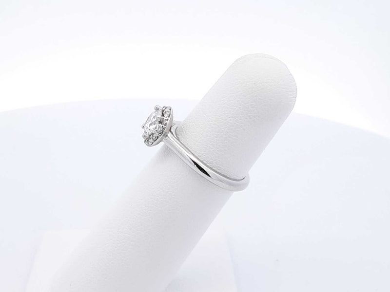 0.80 Cttw Diamond & 95% Platinum Halo Ring 4.9 Grams Size 5 Fw0625cxzdu