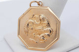 18k Yellow Gold Good Luck Dragon Pendant 6.2 Grams Eb0526rxzsa