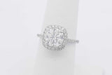 1.8ctw Center Round Diamond Ring In 18k White Gold 2.9 Grams Size 6 Eb0725wxxzsa