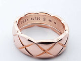 Chanel 18k Rose Gold Coco Crush Ring Size 5.5 6.7g Lh0924exzde