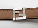 Fendi Ff Brown Coated Canvas Leather Reversible Bracelet Do0925oxzde