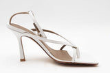 Bottega Veneta Stretch White Leather Strappy Sandals Size 35.5 Eb0525lrxsa
