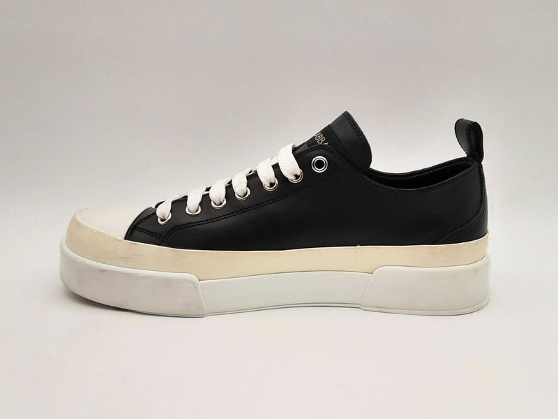 Dolce & Gabbana Portofino Calfskin Nappa Leather Sneakers Size Eu 39 Fw0125rxsa