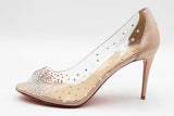 Christian Louboutin Pvc Crystal Embellished Heels Size 37  Eb1125lrxdu
