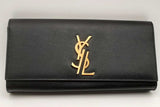 Yves Saint Laurent Kate Monogram Black Leather Clutch Eb1224orxsa