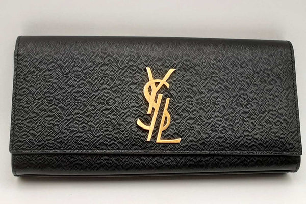 Yves Saint Laurent Kate Monogram Black Leather Clutch Eb1224orxsa