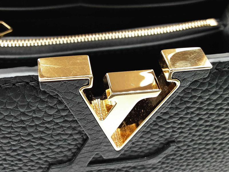 Louis Vuitton Capuccine Black White Leather Shoulder Bag Do0525ooxzde