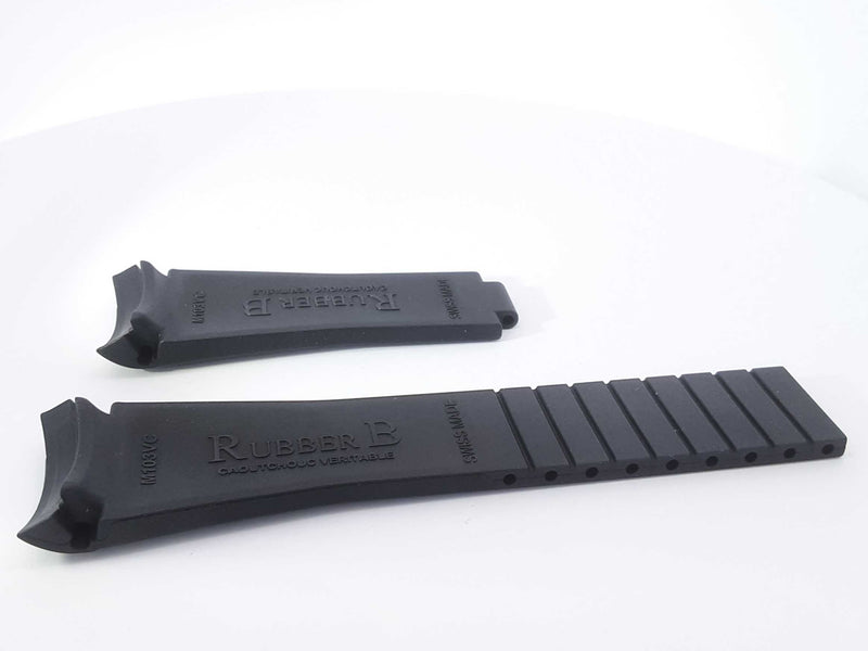 Rubber B M103-bk/vcfg Black Watch Band Aa0623lrrsa