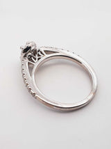 0.41 Cttw Diamond & 14k White Gold Halo Ring 2.7 Grams Size 4 Fw0625oxzdu
