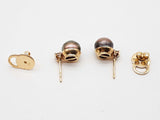 Multicolor Iridescent Gray Pearl 14k Yellow Gold 10.5g Ensemble Set Do0526rxzde
