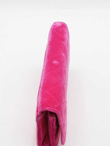 Chanel Hot Pink Quilted Velvet Wallet On Chain Eb0726lxxzsa