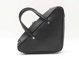Balenciaga Extra Small Triangle Duffle Bag In Black Leather Fw0926ocrdu