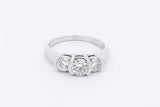 1.20cttw Diamond Ring In 14k White Gold 4.9 Grams Ring Size 7.75 Eb0625sxzsa