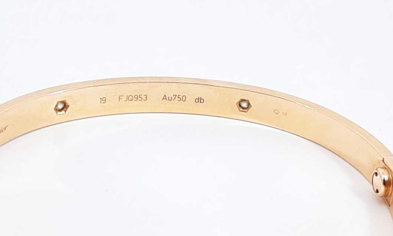 Cartier 18k Rose Gold Love Bracelet Size 19 Ebcrxzdu 144030001017