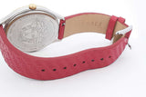 Versace 38mm Quartz Logo Halo Red Leather Strap Watch Eb0726lcrdu
