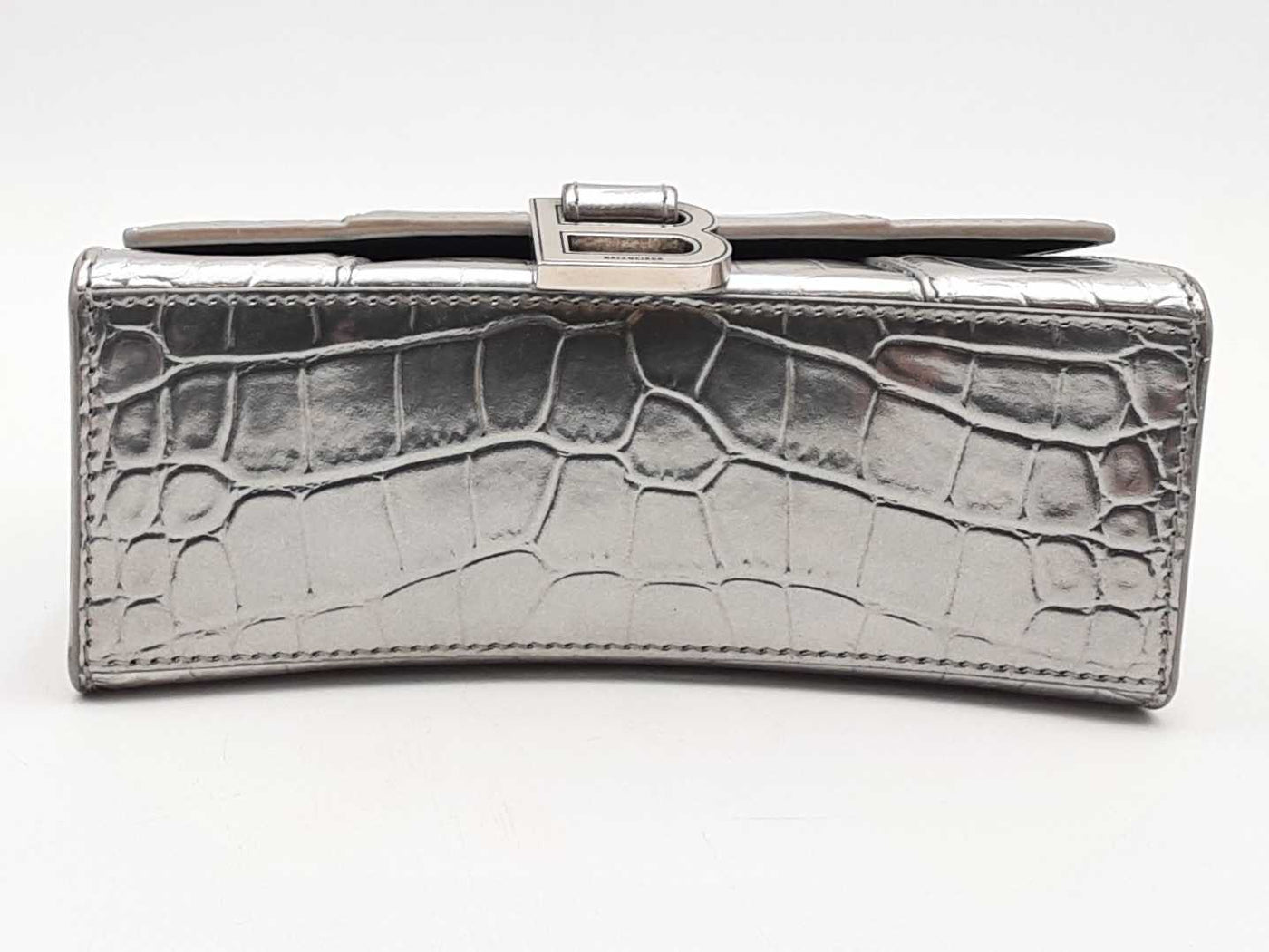 Balenciaga Hour Glass Silver Handbag Aa0426wrzsa – Max Pawn