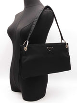 Prada Shoulder Bag In Black Tessuto Nylon Fw0926ezxdu