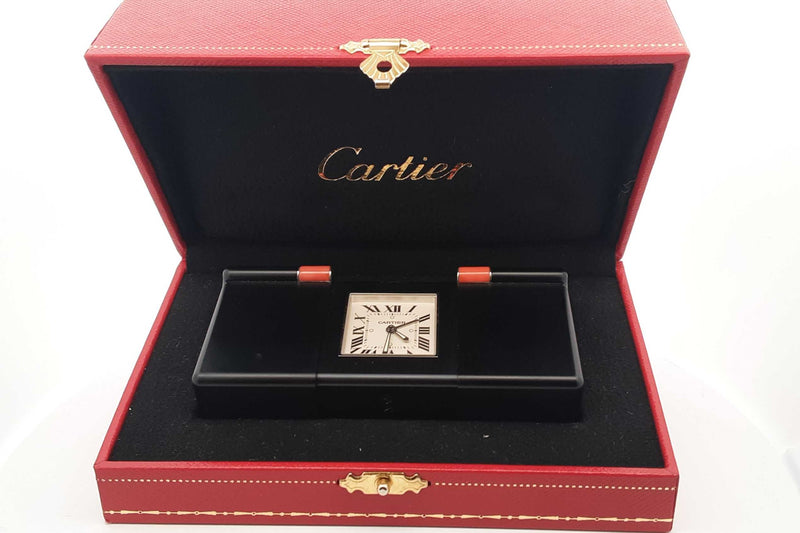 Cartier Turn Of The Century Quartz Travel Alarm Clock Eb0224rxzsa