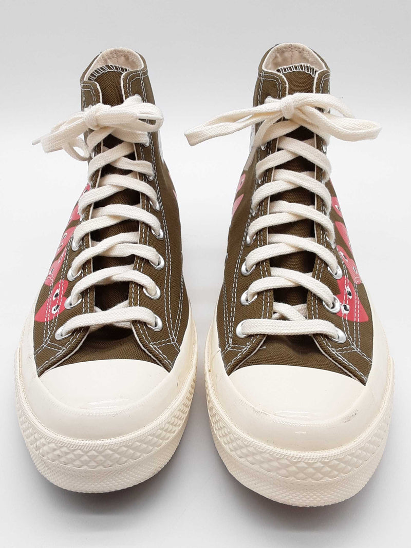 Converse X Comme Des Garcons Chuck Multi Hearts Green Shoes Us 9 M Do0825wrde