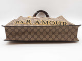 Gucci Gg Supreme L'aveugle Par Amour Tiger Vertical Tote Bag Sd0526orzde