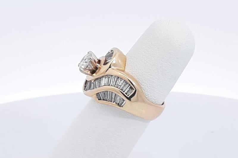 1.83ctw Diamond Ring In 14k Yellow Gold 8.2 Grams Size 5 Eb0325loxzsa