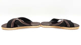 Louis Vuitton Canvas & Leather Espadrilles Slide Sandals Size 7 Men's Fw0725crdu