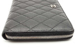 Chanel Quilted Caviar Zip Around Organizer Wallet Eb0926orxsa