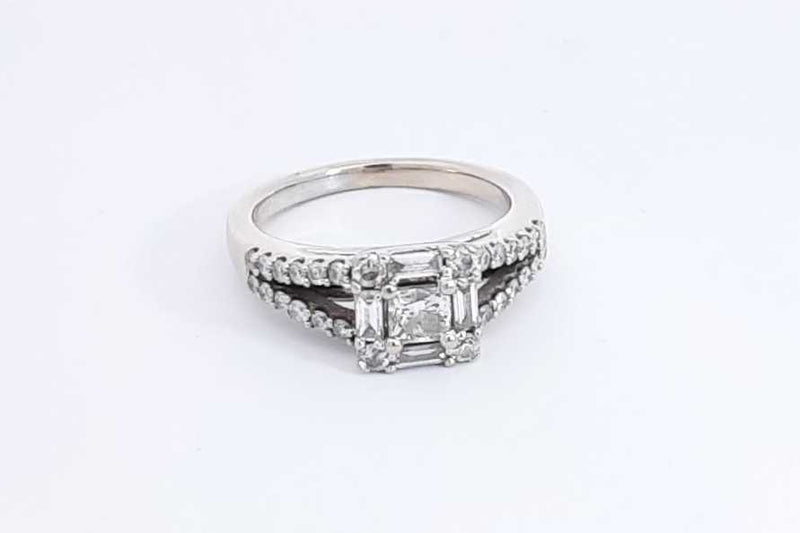 Approx. 1.24ctw Diamond Ring In 14k White Gold 4.9 Grams Size 6.5 Eb1124pxzdu