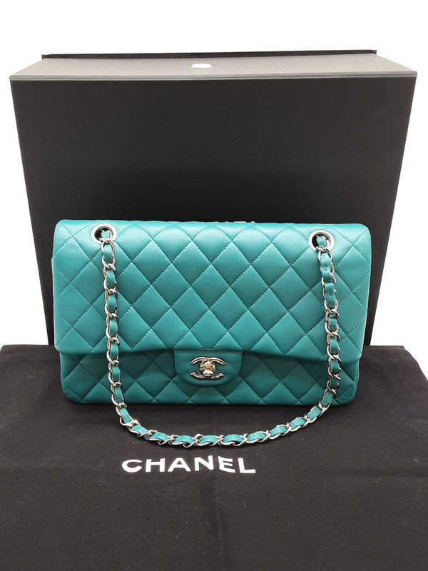 Chanel Double Flap Boy Turquoise Blue Quilted Leather Shoulder Bag Do0125iwpxde