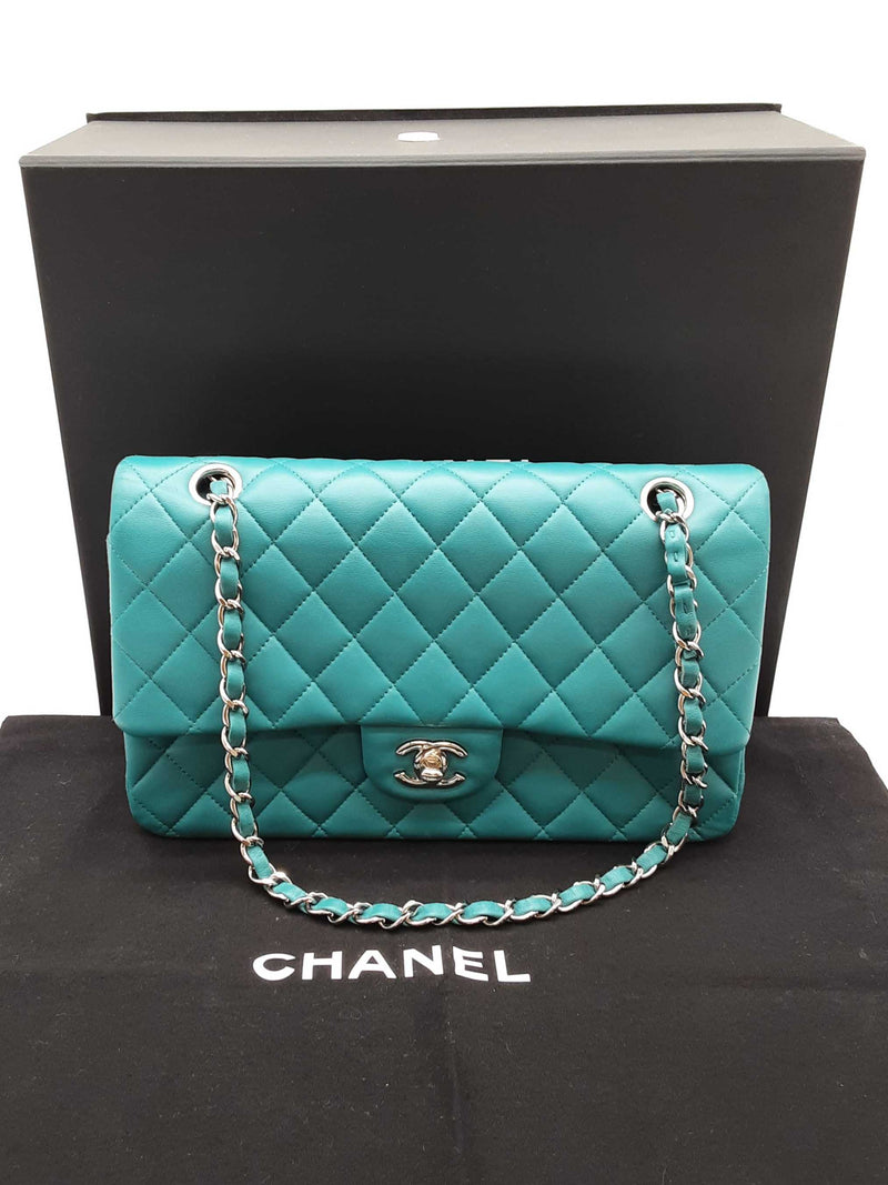 Chanel Double Flap Boy Turquoise Blue Quilted Leather Shoulder Bag Do0125iwpxde