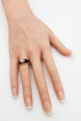 Tiger's Eye & Diamond Inlay Ring In 10k Yellow Gold 4.6g Size 6.5 Fw0426lexdu