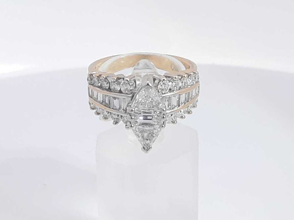 1.59 Cttw Diamond 14k Yellow Gold Ring 6.4 Grams Size 6.5 Aa0625erzsa