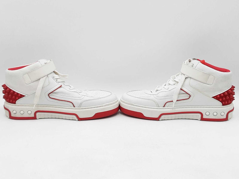 Christian Louboutin Astroloubi White Leather Sneakers Size Eu 45 Fw026467lrxdu