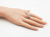 2.0 Cttw Diamond & 18k White Gold Floral Statement Ring 6 Grams Size 7 Fw00426prxdu