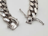 0.925 Sterling Silver 72.0g Cuban Link Bracelet 7.5 In Do0425lexde