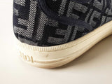 Fendi Domino Ff Denim Low Top Sneakers Size 12us Sd10225lcrde