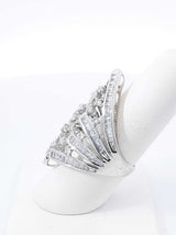 6.54 Cttw Diamond & 18k White Gold Cocktail Ring 9.6 Grams Size 7 Fw0826ccrdu