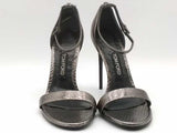Tom Ford Snakeskin Sandals Metallic Black Size 41 Aa0826crsa
