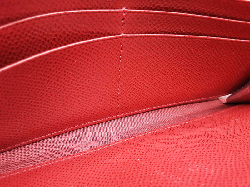 Salvatore Ferragamo Gancini Red Leather Continental Wallet Do0925lrxde