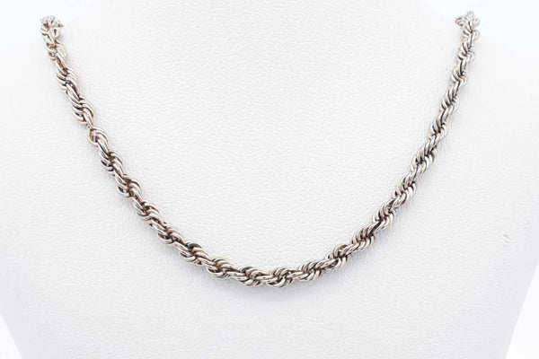 14k White Gold Rope Chain 11.7 Grams 19 Inch Eb1024ocrsa