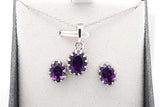 Set Of 5 Gemstone Ensemble Sets In Sterling Silver Eb0925crsa