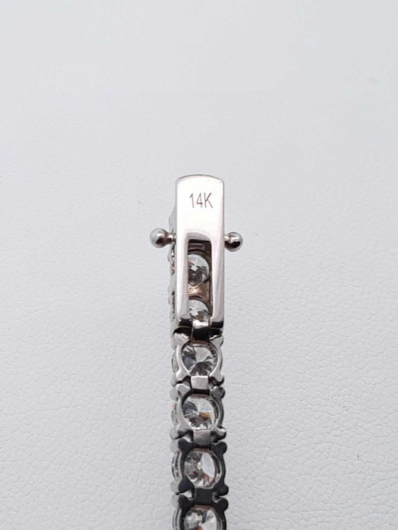 10.0 Cttw Lab Grown Diamond 14k White Gold Tennis Bracelet 14.8g 7 Inch Fwoixzdu