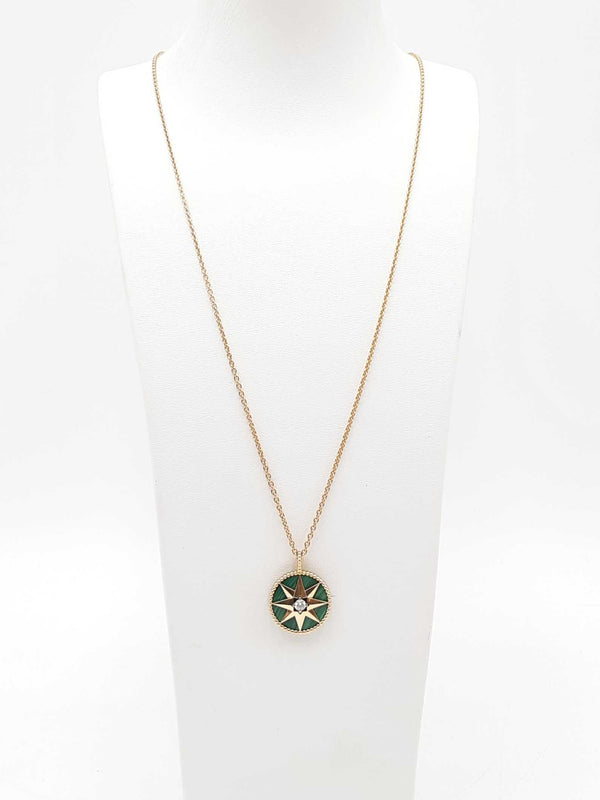 Christian Dior Rose De Vents Necklace In 18k Gold 13.8 Gram 32 Inch Fw0925wzxzdu