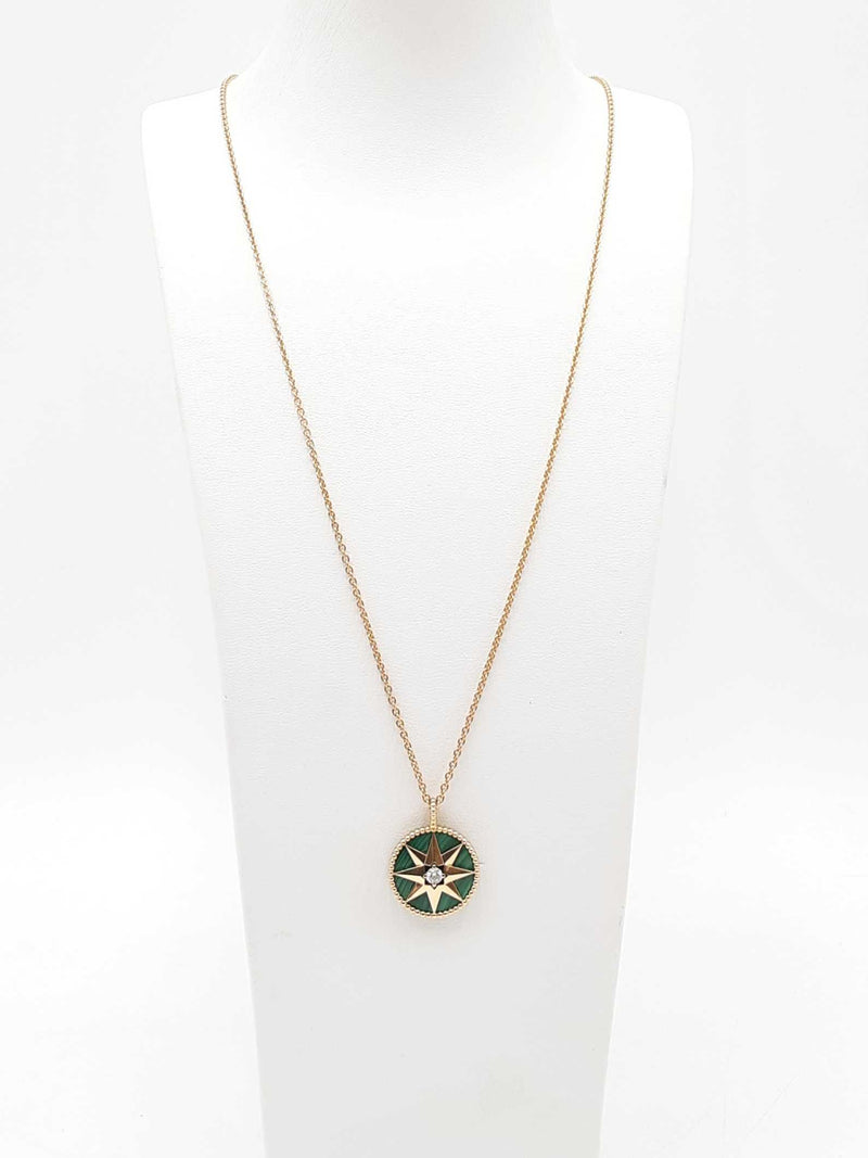 Christian Dior Rose De Vents Necklace In 18k Gold 13.8 Gram 32 Inch Fw0925wzxzdu