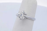 0.9ctw Diamond Ring In 14k White Gold 2.2 Grams Size 4.25 Eb1026llxzde